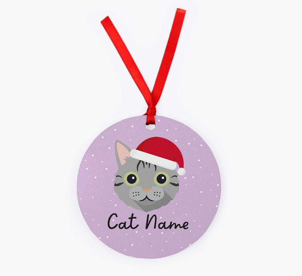 Snow: Personalised {breedCommonName} Christmas Decoration