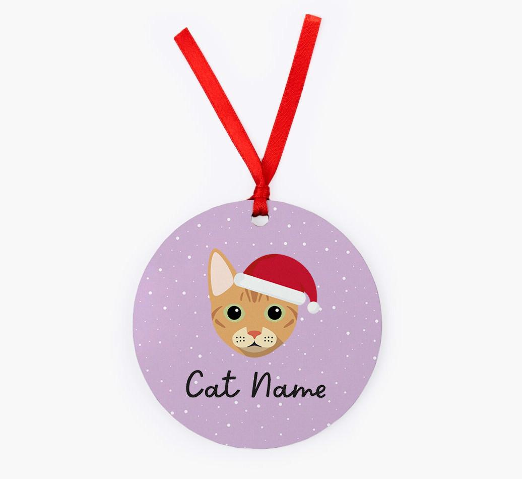 Snow: Personalised {breedCommonName} Christmas Decoration