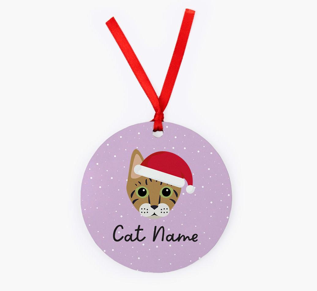 Snow: Personalised {breedCommonName} Christmas Decoration