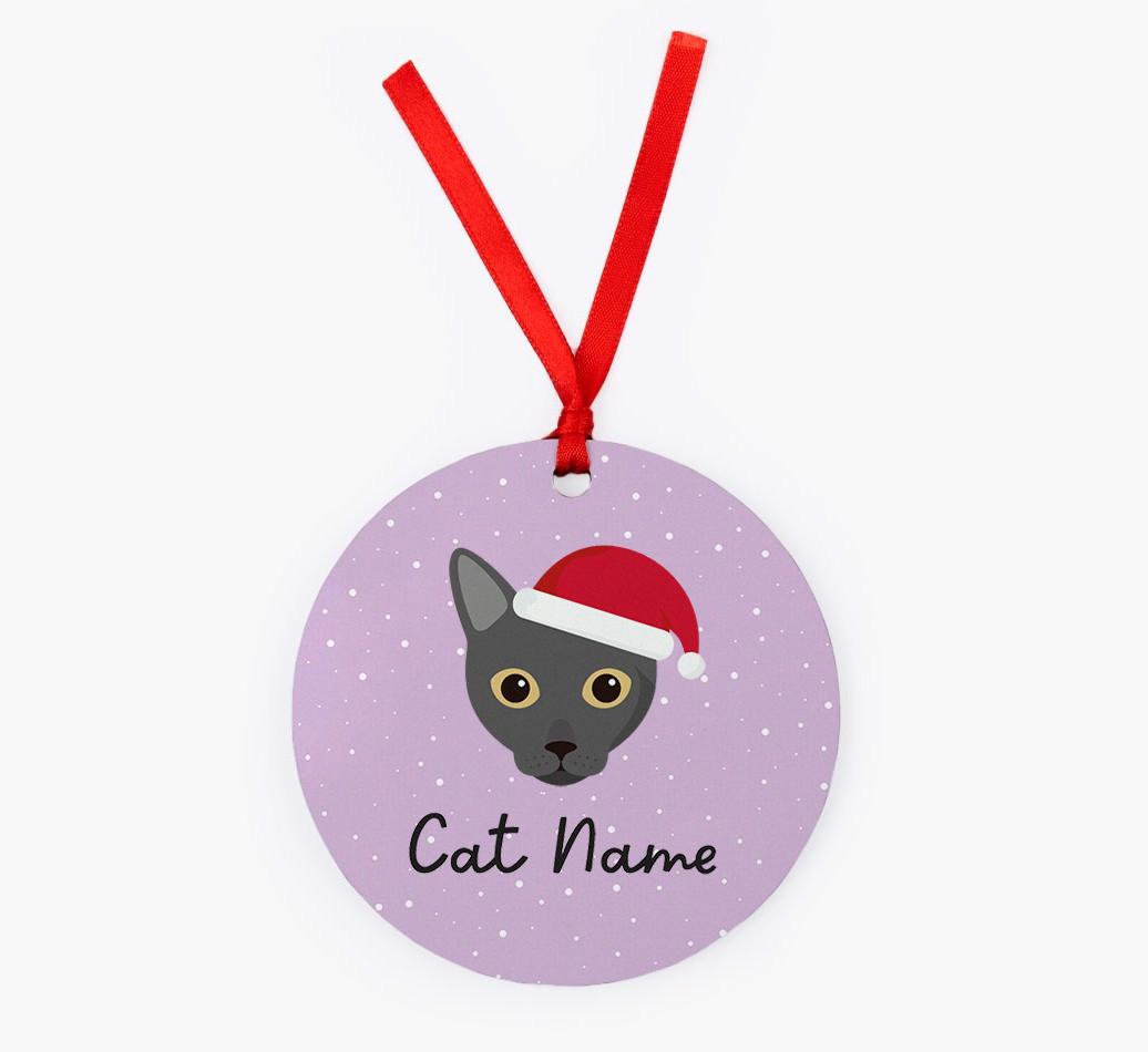 Snow: Personalised {breedCommonName} Christmas Decoration