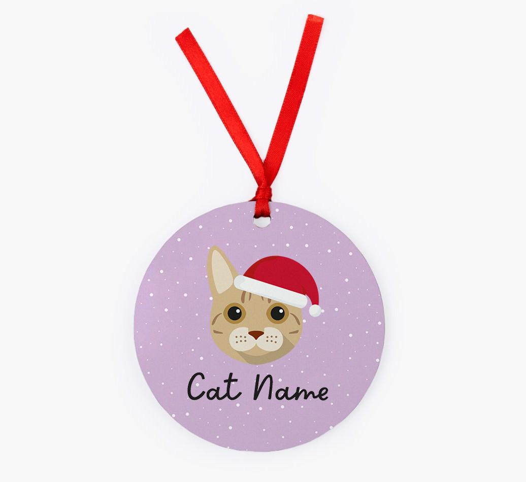 Snow: Personalised {breedCommonName} Christmas Decoration