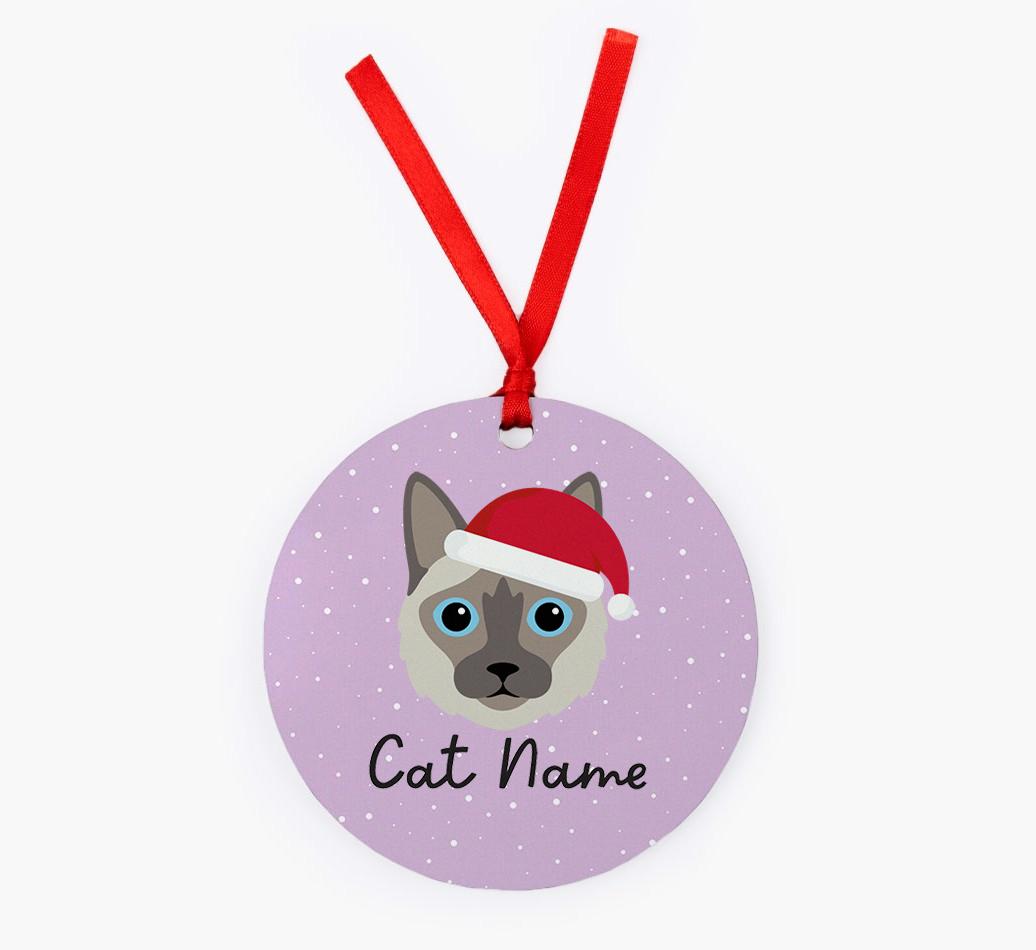 Snow: Personalised {breedCommonName} Christmas Decoration