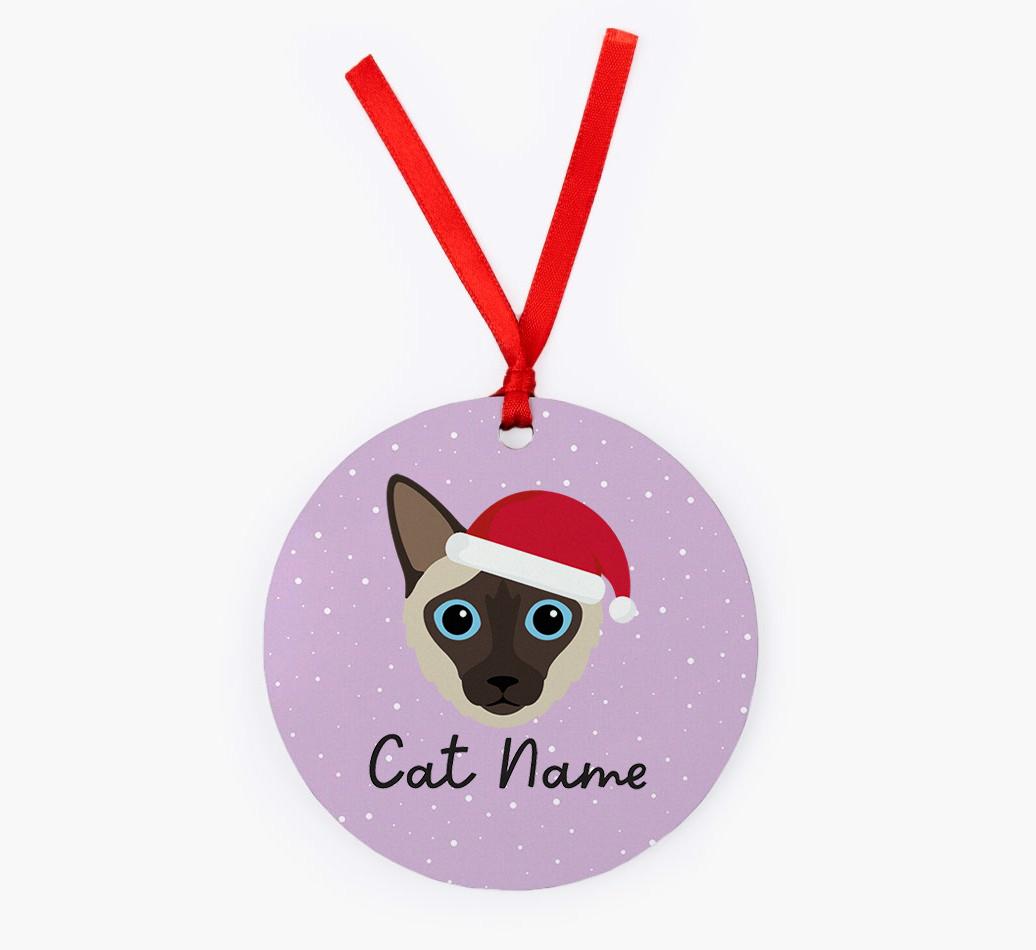 Snow: Personalised {breedCommonName} Christmas Decoration