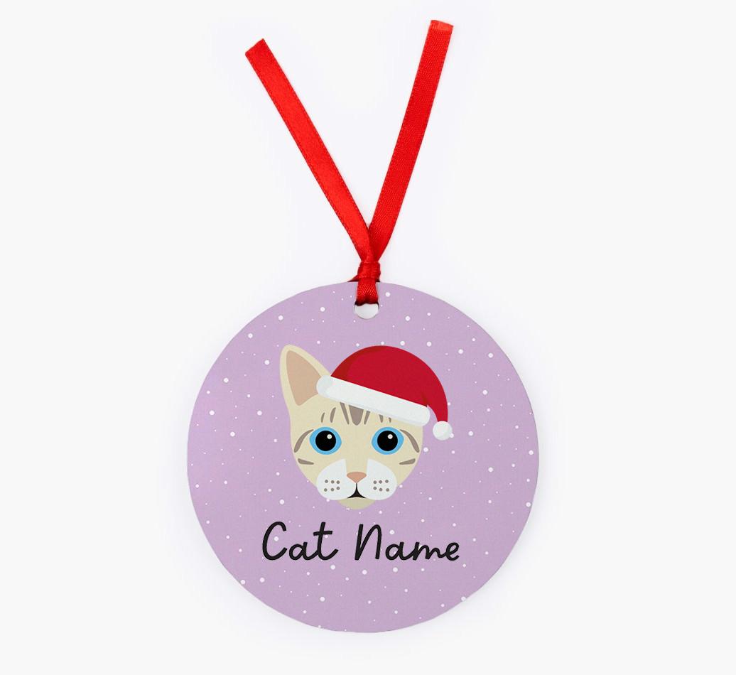 Snow: Personalised {breedCommonName} Christmas Decoration