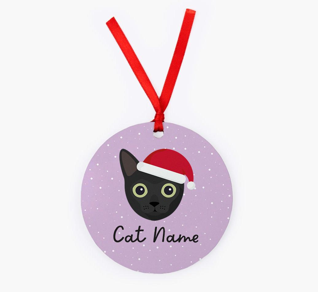 Snow: Personalised {breedCommonName} Christmas Decoration