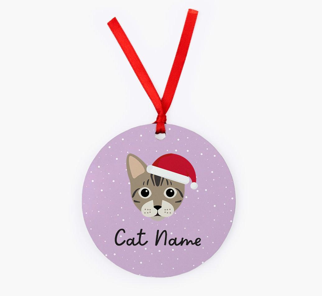Snow: Personalised {breedCommonName} Christmas Decoration
