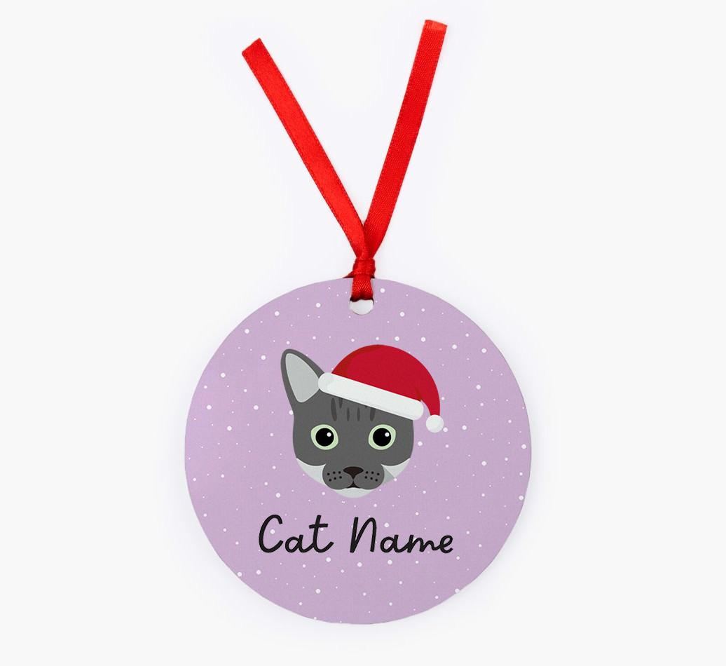 Snow: Personalised {breedCommonName} Christmas Decoration