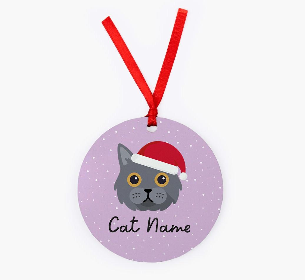 Snow: Personalised {breedCommonName} Christmas Decoration