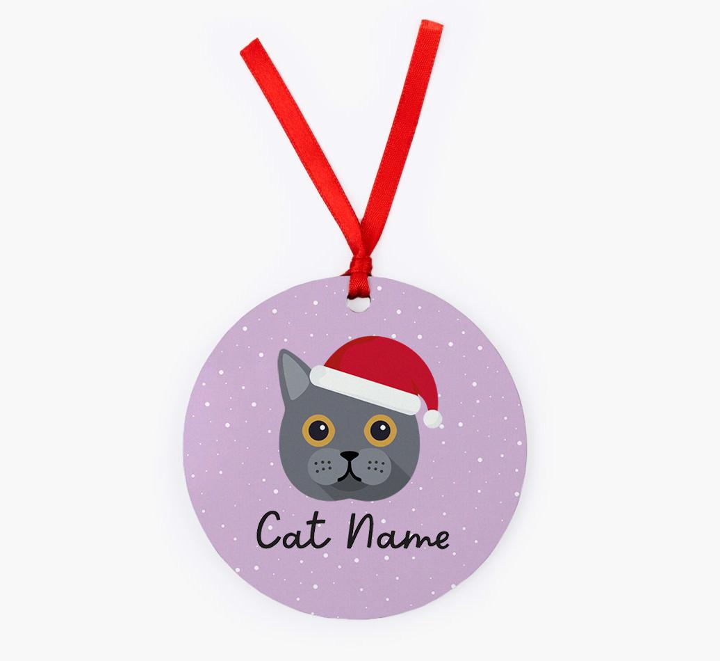 Snow: Personalised {breedCommonName} Christmas Decoration