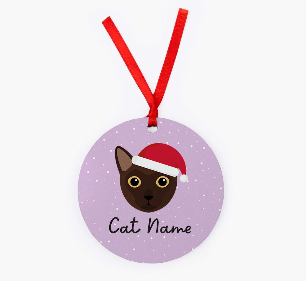 Snow: Personalised {breedCommonName} Christmas Decoration