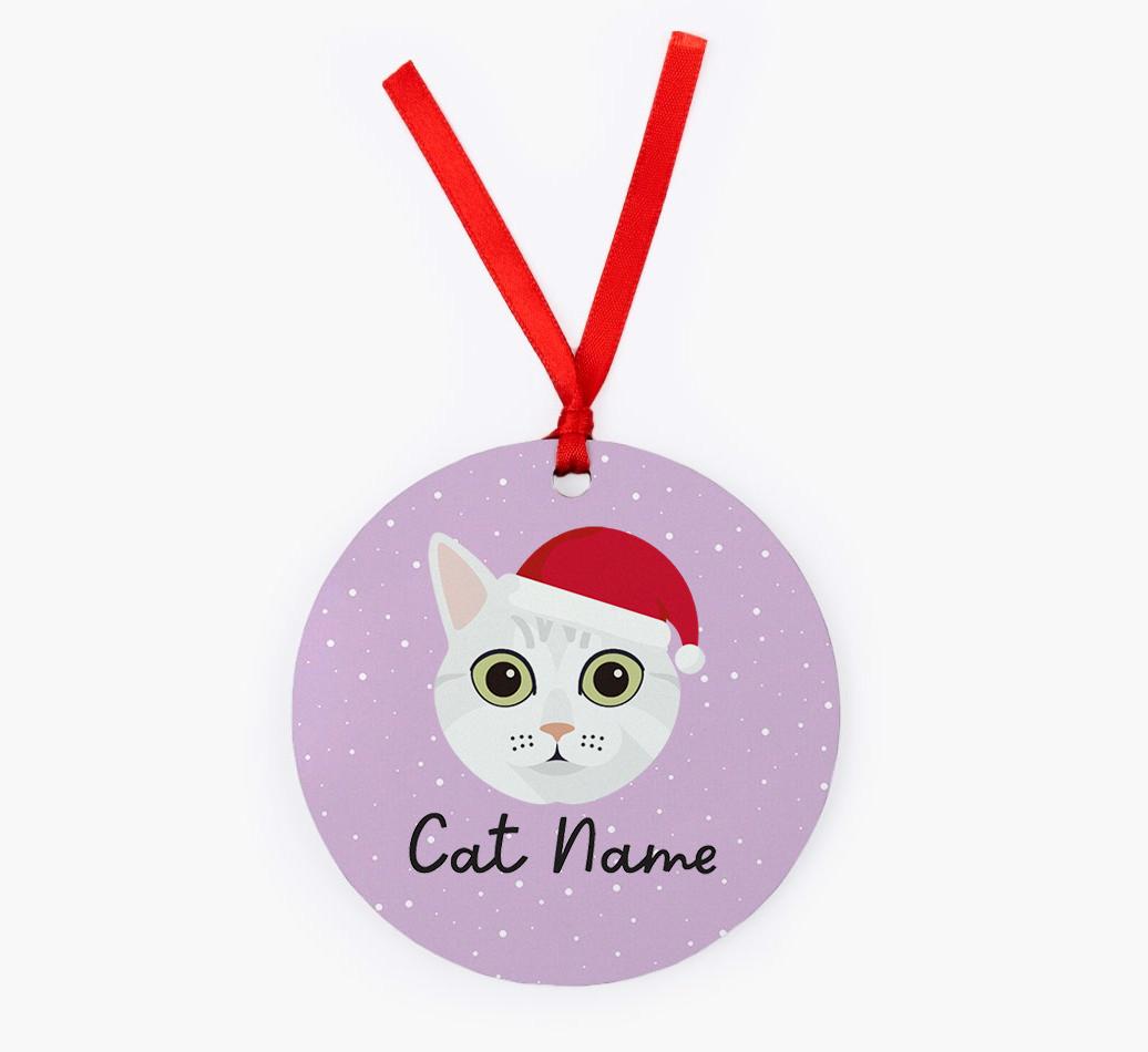 Snow: Personalised {breedCommonName} Christmas Decoration