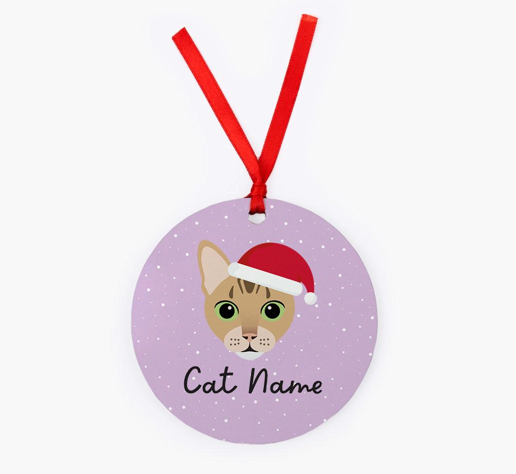 Snow: Personalised {breedCommonName} Christmas Decoration