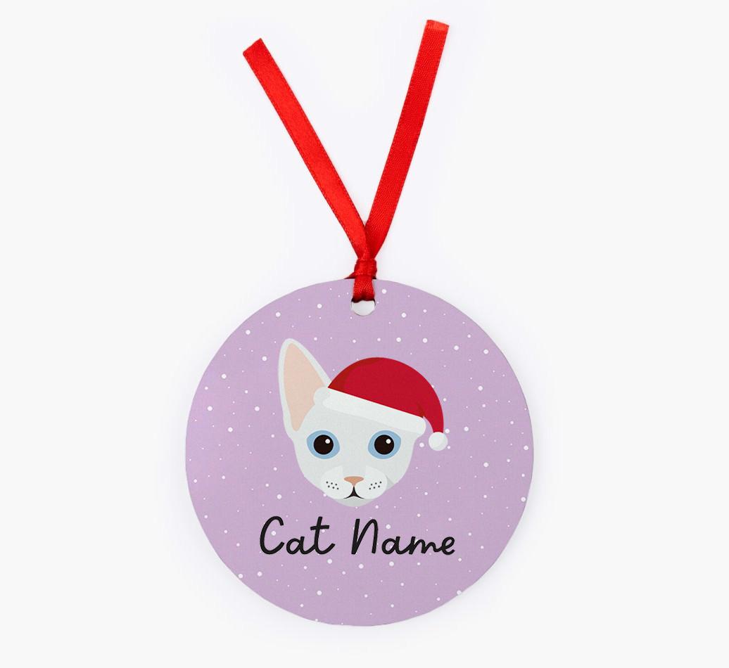 Snow: Personalised {breedCommonName} Christmas Decoration