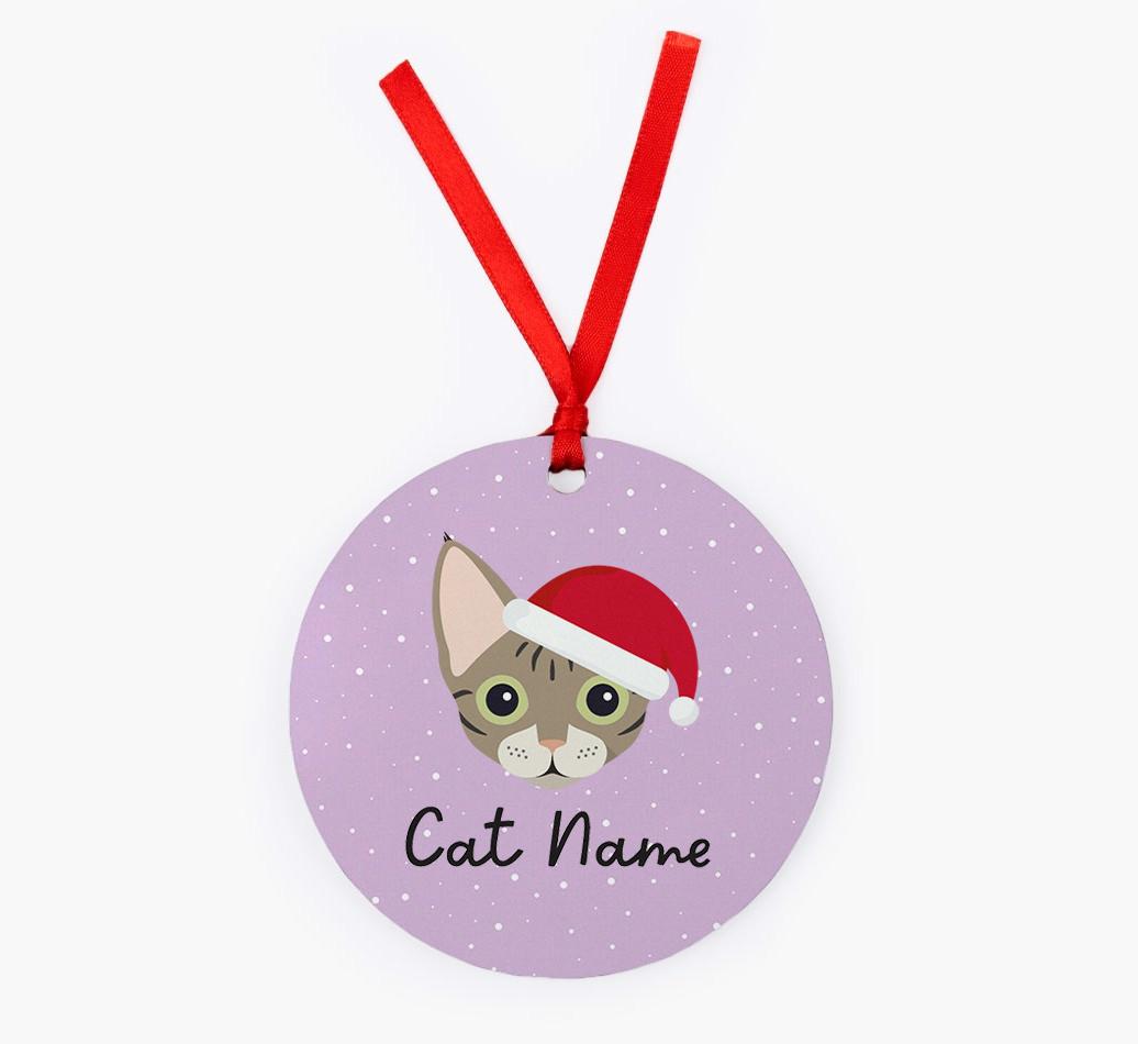 Snow: Personalised {breedCommonName} Christmas Decoration