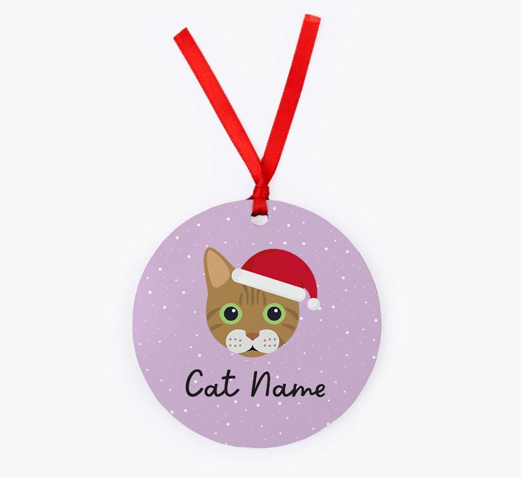 Snow: Personalised {breedCommonName} Christmas Decoration