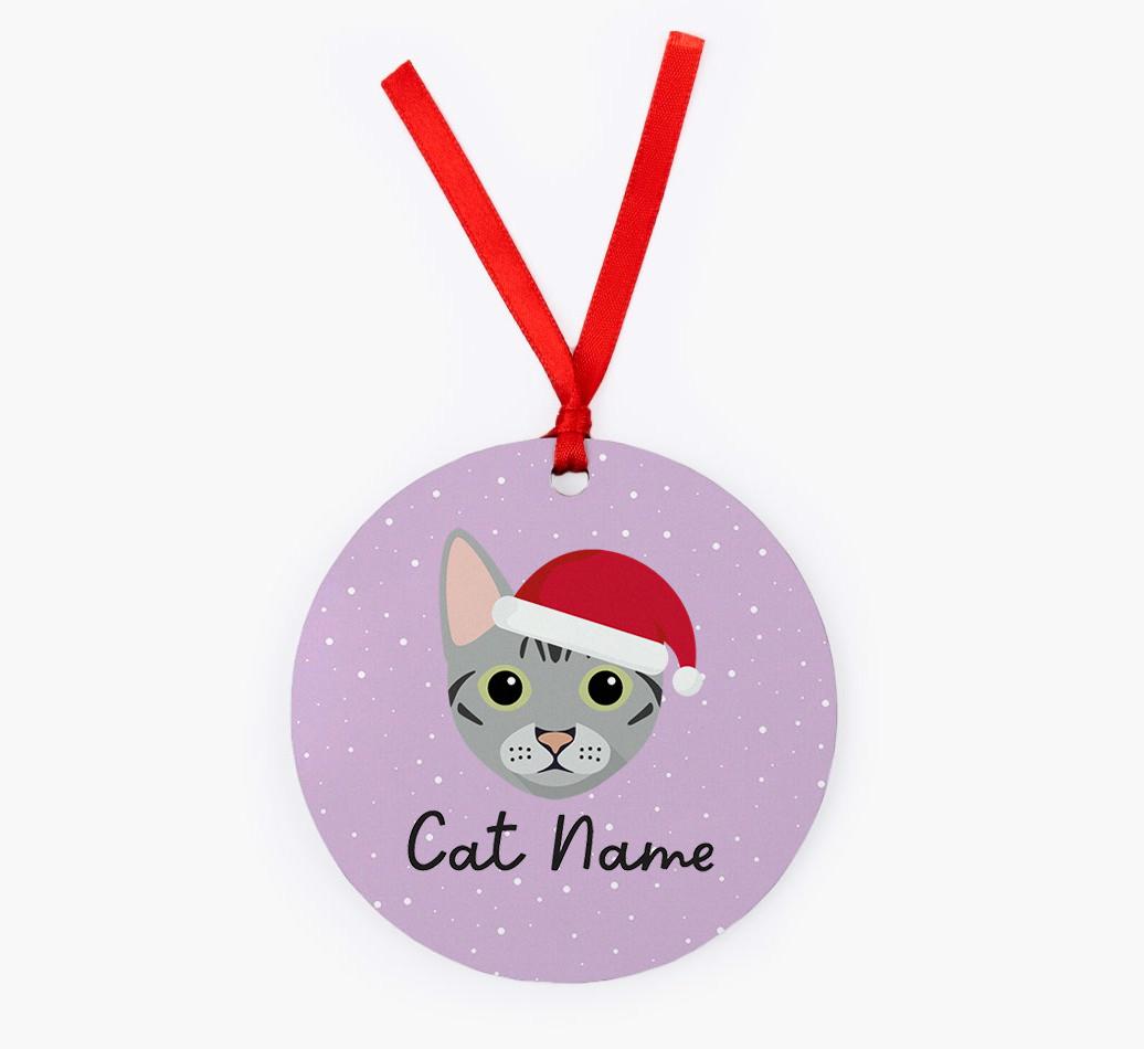 Snow: Personalised {breedCommonName} Christmas Decoration