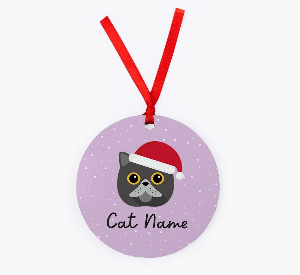 Snow: Personalised {breedCommonName} Christmas Decoration