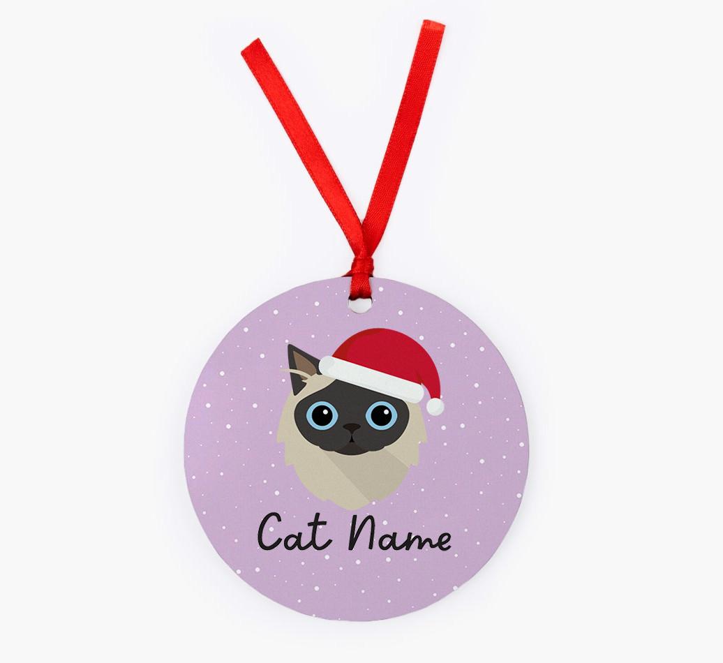 Snow: Personalised {breedCommonName} Christmas Decoration