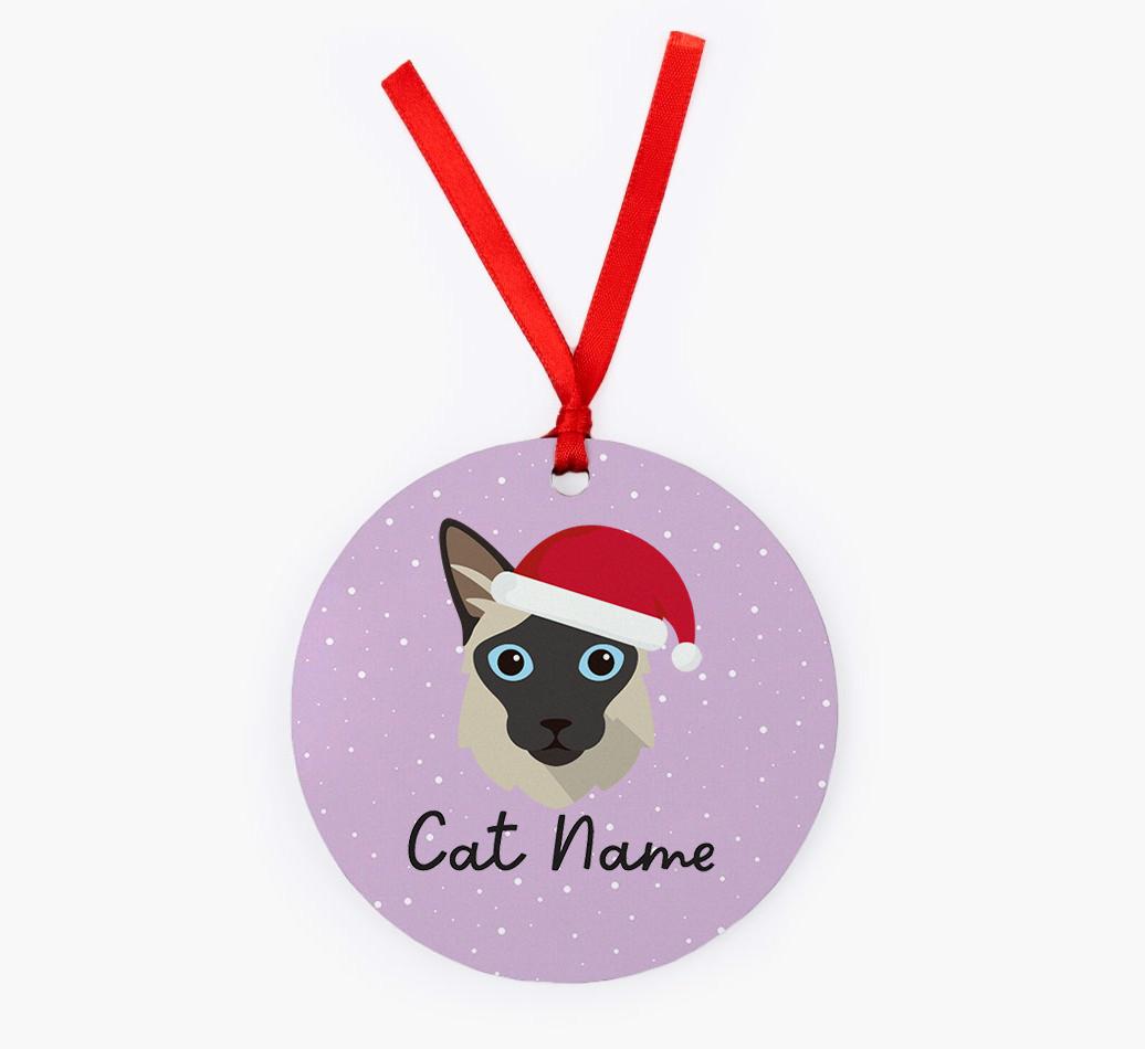 Snow: Personalised {breedCommonName} Christmas Decoration