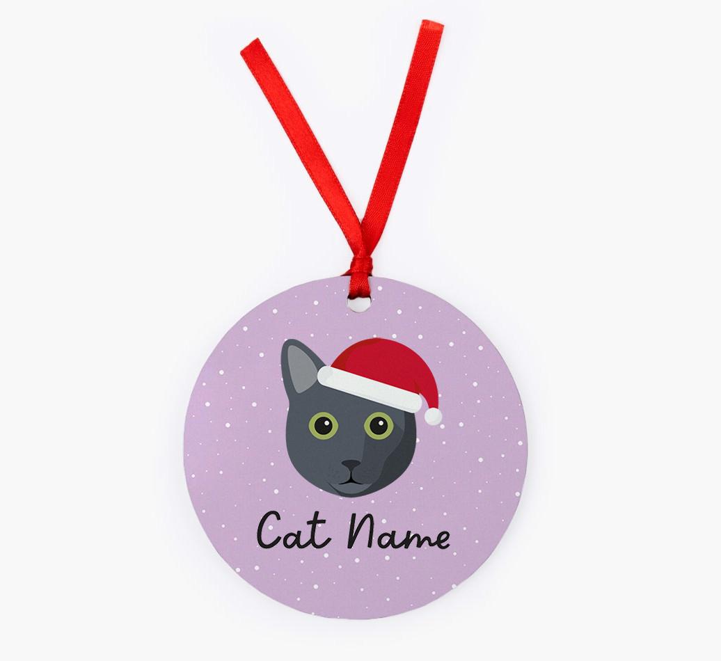 Snow: Personalised {breedCommonName} Christmas Decoration