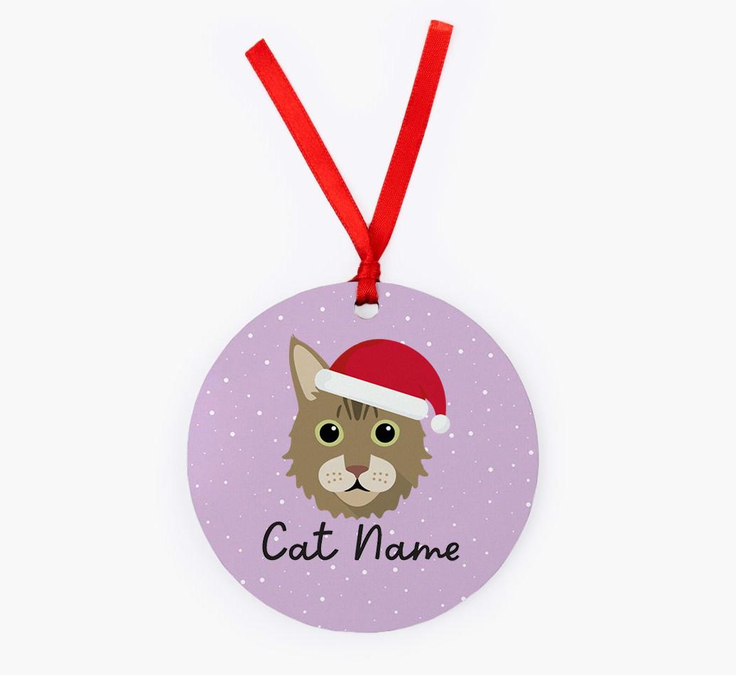 Snow: Personalised {breedCommonName} Christmas Decoration