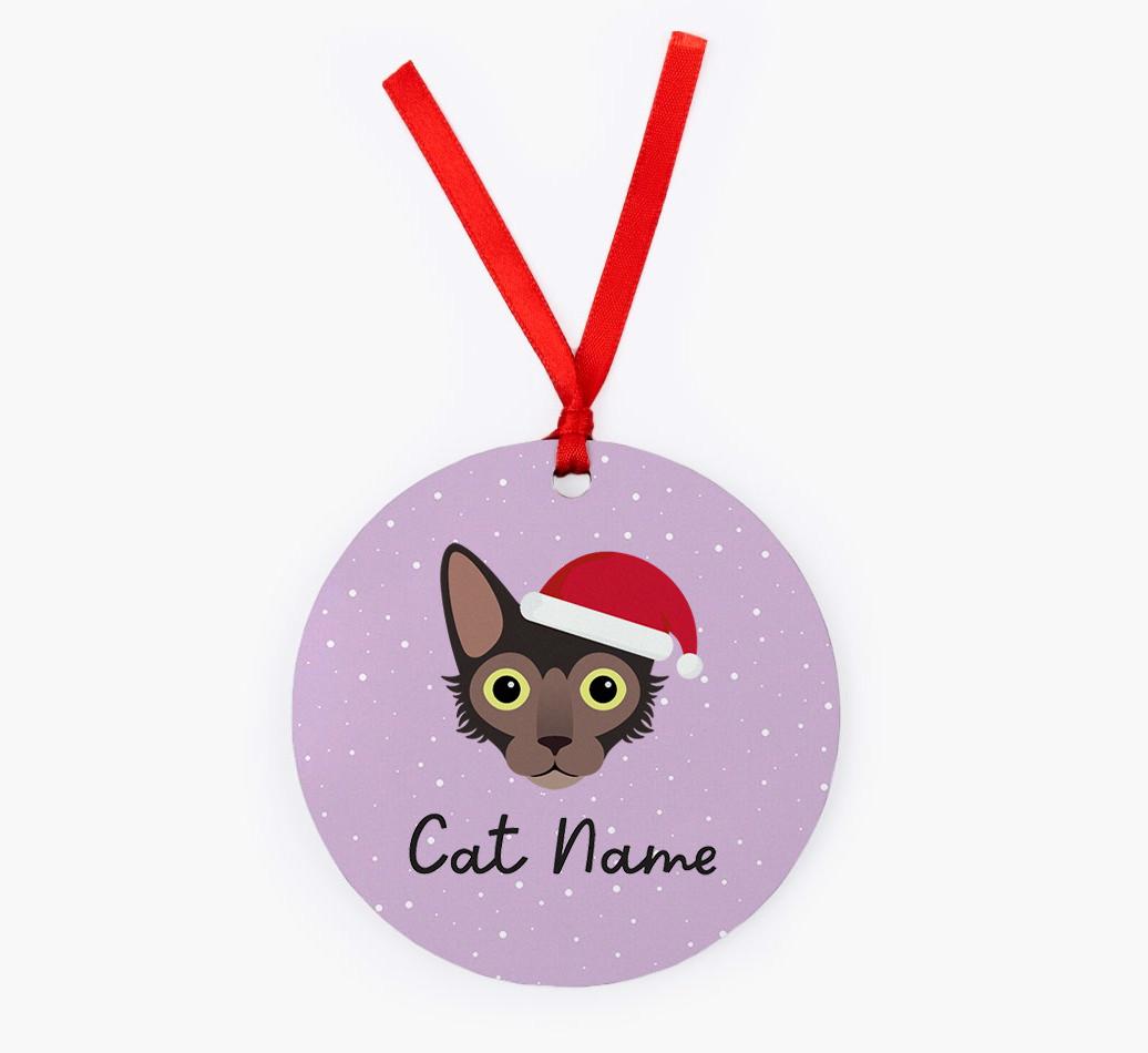 Snow: Personalised {breedCommonName} Christmas Decoration