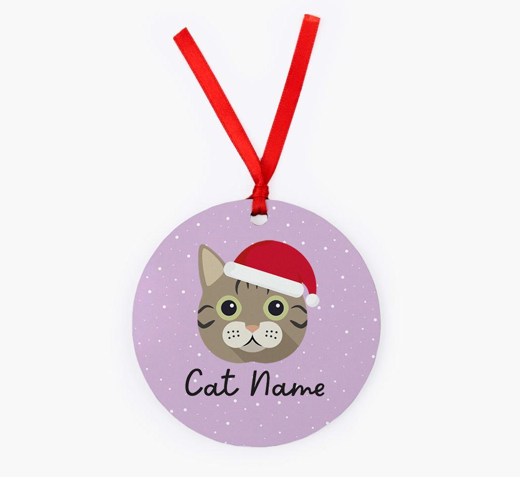 Snow: Personalised {breedCommonName} Christmas Decoration