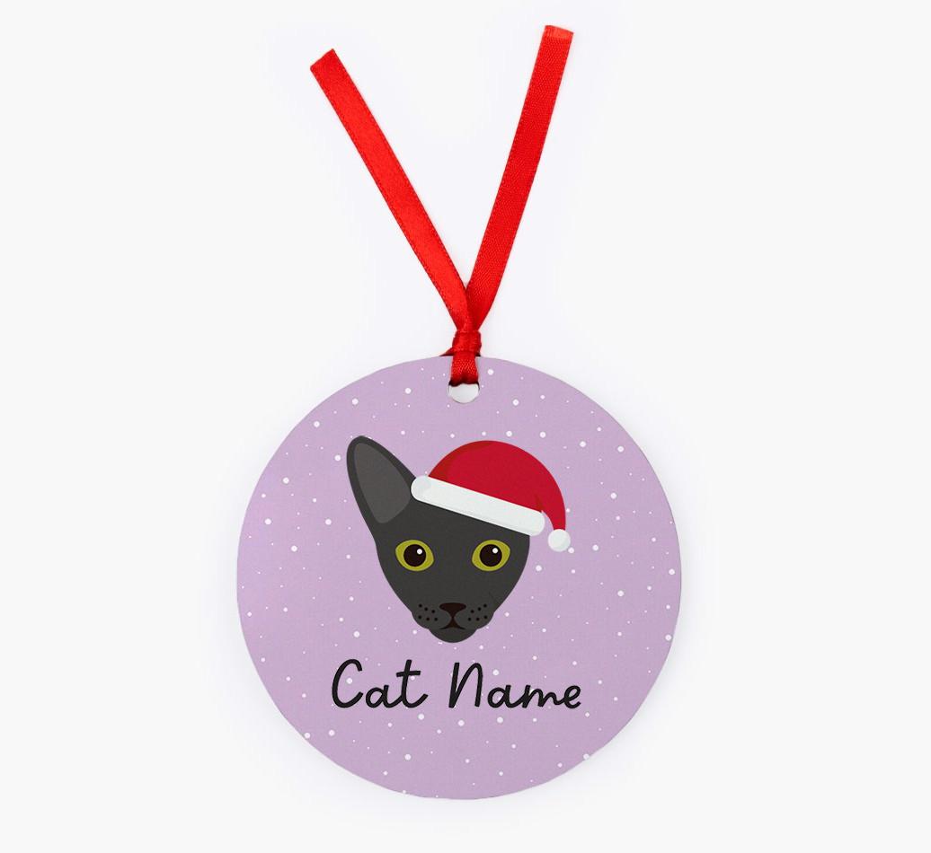 Snow: Personalised {breedCommonName} Christmas Decoration