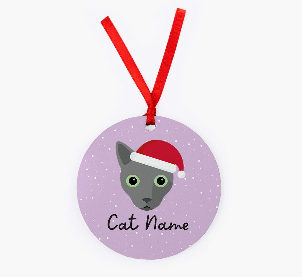 Snow: Personalised {breedCommonName} Christmas Decoration