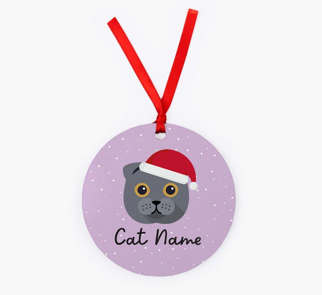 Snow: Personalised {breedCommonName} Christmas Decoration