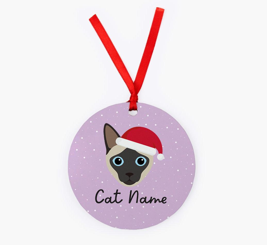Snow: Personalised {breedCommonName} Christmas Decoration