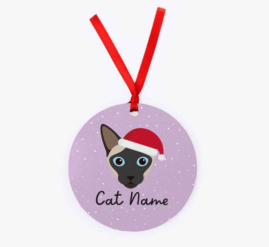 Snow: Personalised {breedCommonName} Christmas Decoration