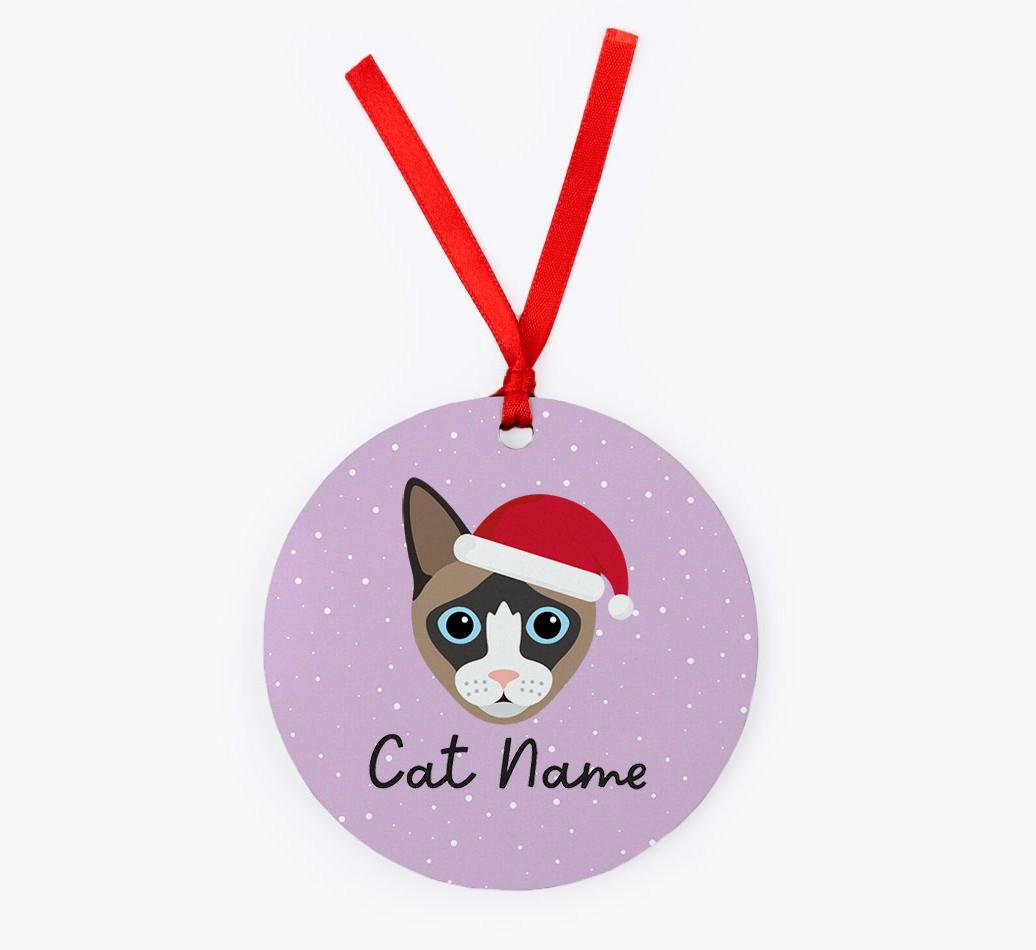 Snow: Personalised {breedCommonName} Christmas Decoration