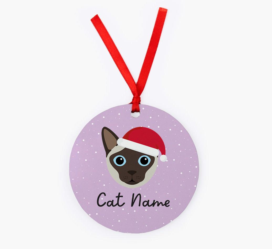 Snow: Personalised {breedCommonName} Christmas Decoration