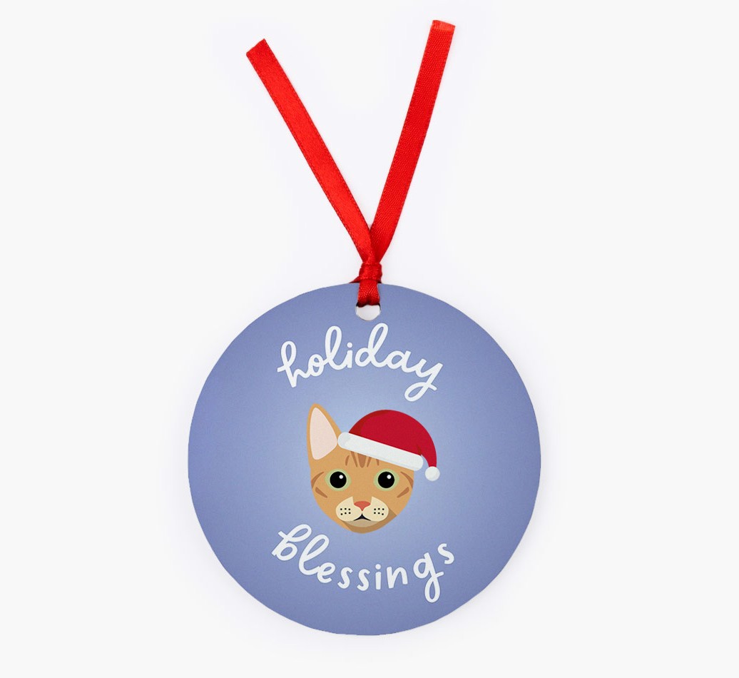 Holiday Blessings: Personalized {breedCommonName} Christmas Decoration