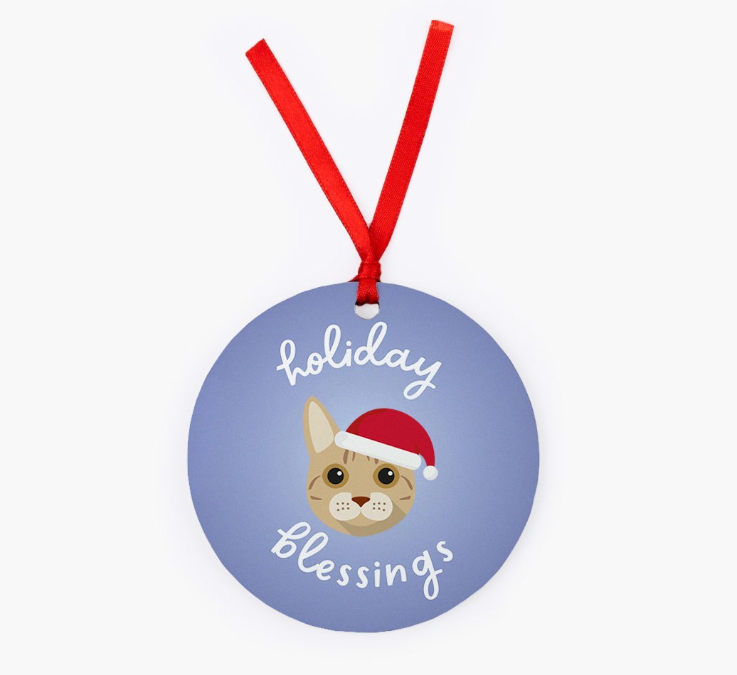 Holiday Blessings: Personalized {breedCommonName} Christmas Decoration