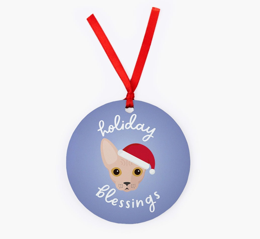 Holiday Blessings: Personalised {breedCommonName} Christmas Decoration
