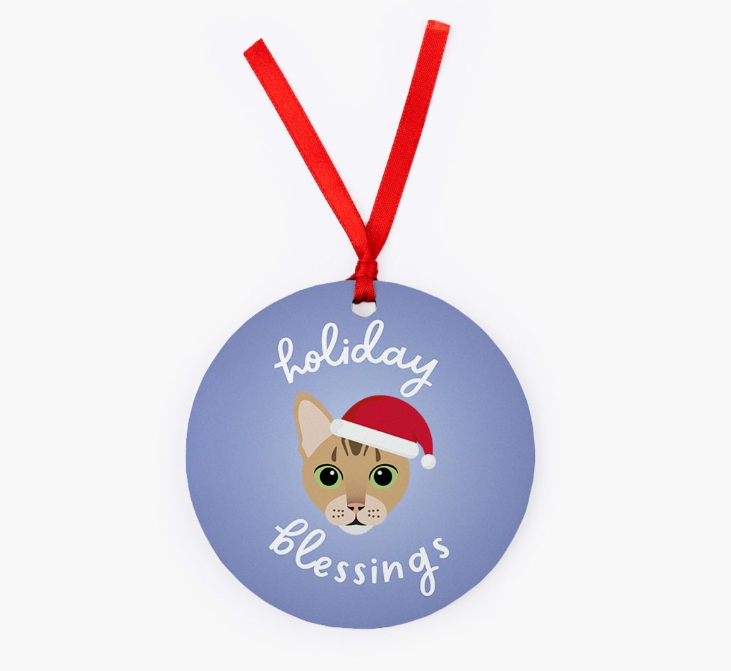 Holiday Blessings: Personalised {breedCommonName} Christmas Decoration