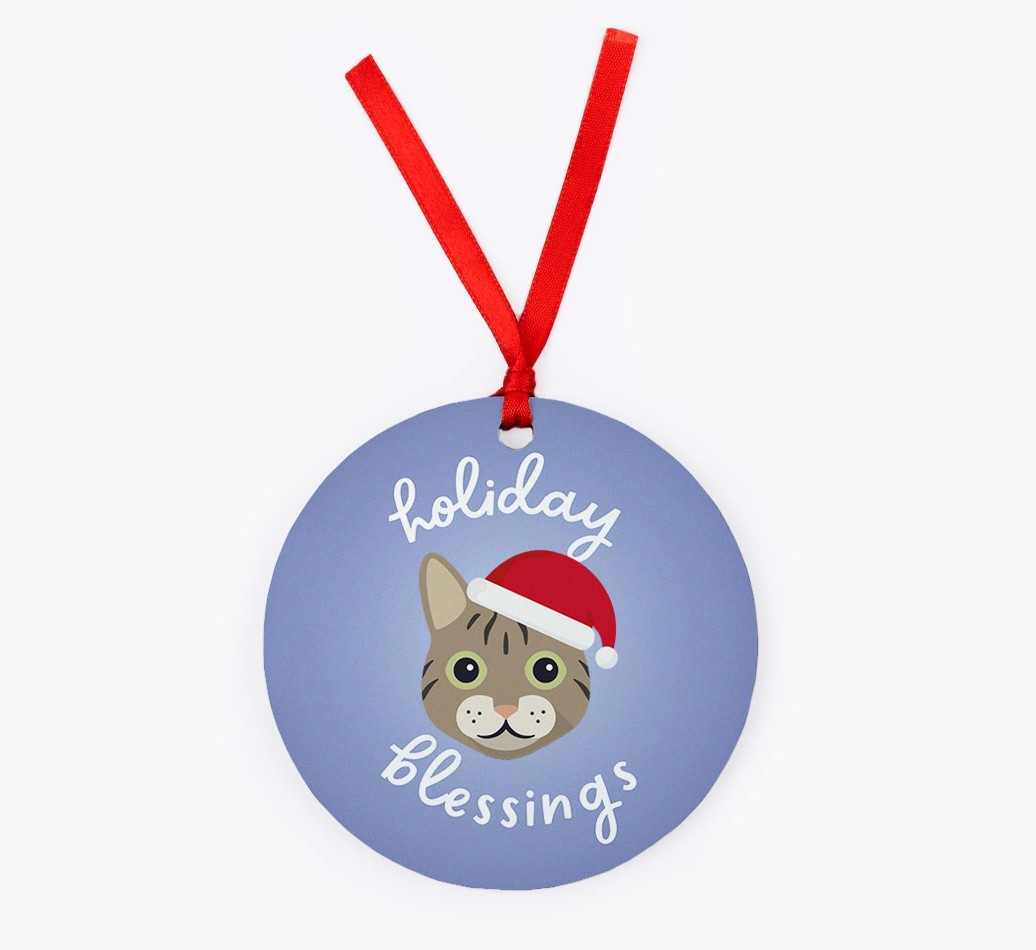 Holiday Blessings: Personalised {breedCommonName} Christmas Decoration