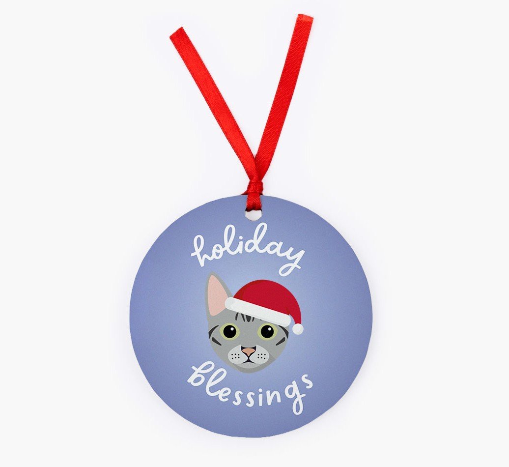 Holiday Blessings: Personalised {breedCommonName} Christmas Decoration