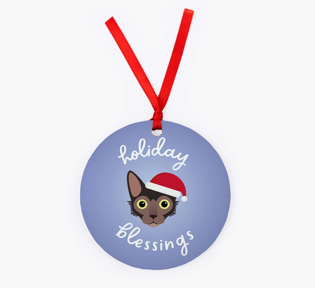 Holiday Blessings: Personalised {breedCommonName} Christmas Decoration