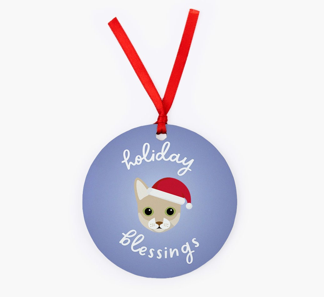 Holiday Blessings: Personalized {breedCommonName} Christmas Decoration