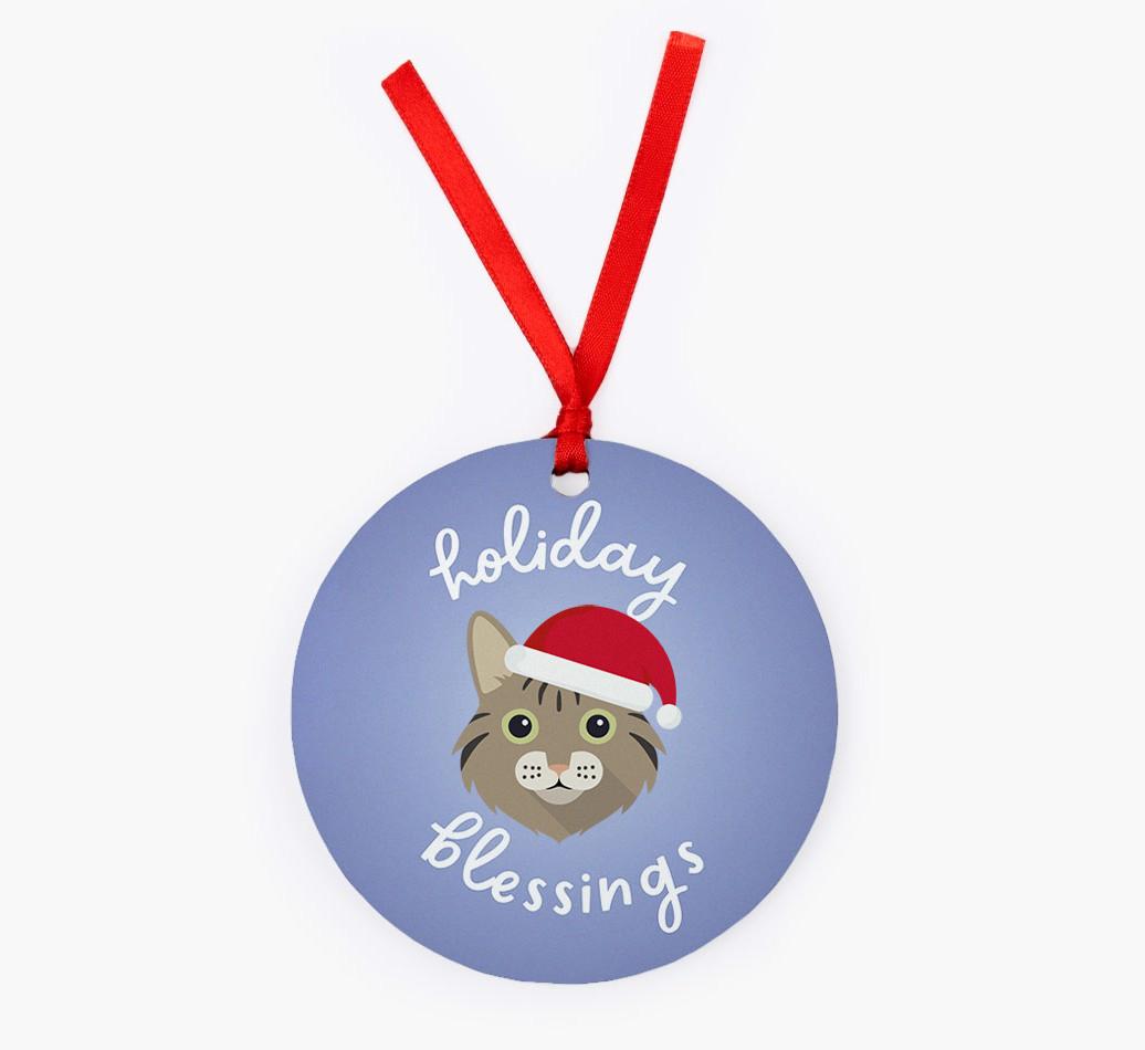 Holiday Blessings: Personalised {breedCommonName} Christmas Decoration