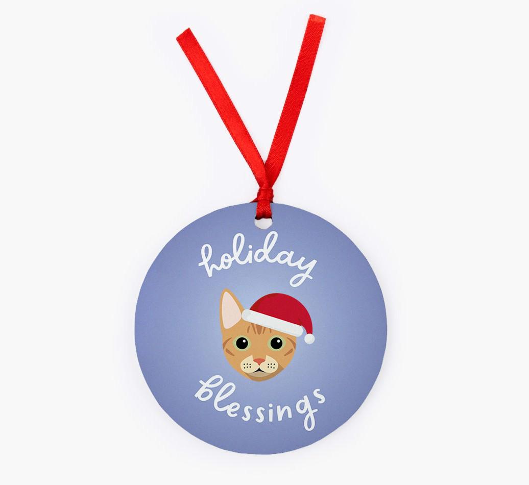 Holiday Blessings: Personalised {breedCommonName} Christmas Decoration