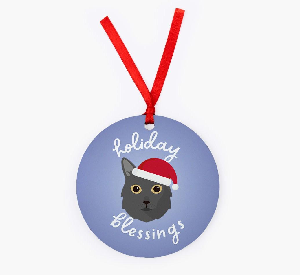 Holiday Blessings: Personalised {breedCommonName} Christmas Decoration