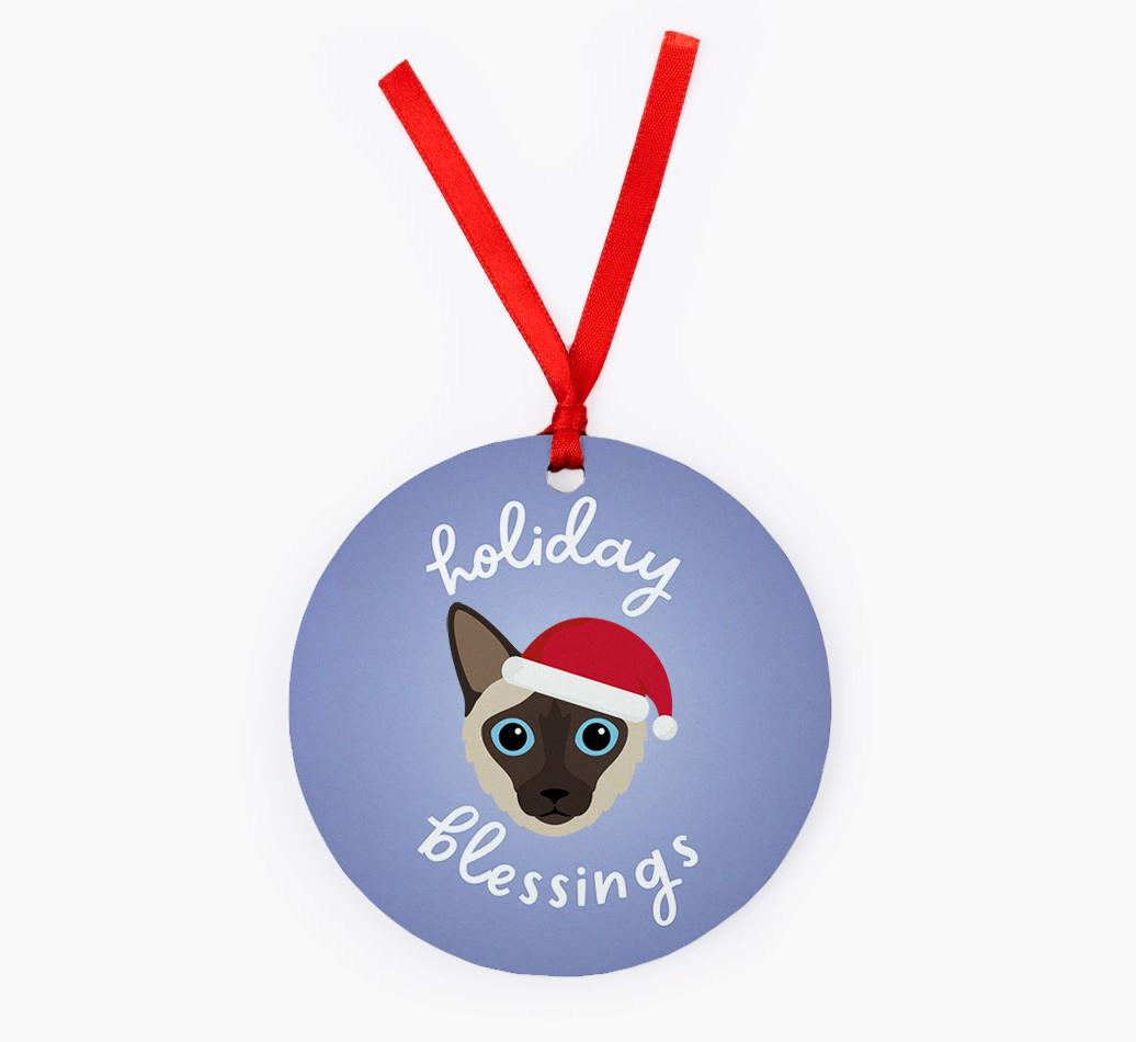 Holiday Blessings: Personalised {breedCommonName} Christmas Decoration