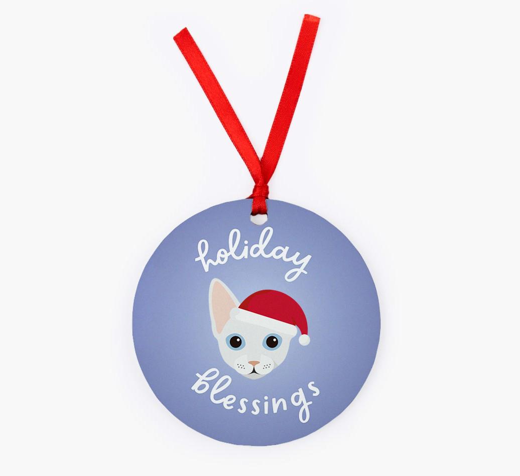 Holiday Blessings: Personalised {breedCommonName} Christmas Decoration