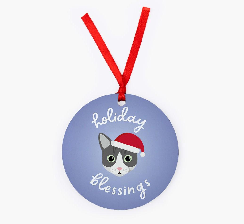 Holiday Blessings: Personalised {breedCommonName} Christmas Decoration
