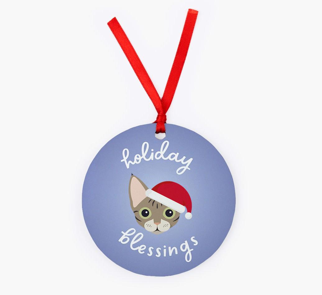 Holiday Blessings: Personalised {breedCommonName} Christmas Decoration