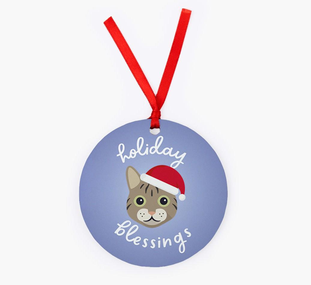 Holiday Blessings: Personalised {breedCommonName} Christmas Decoration